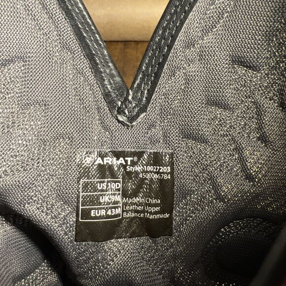 Men's Ariat VentTEK Cowboy Boots Square Toe Black US Size 10D - Style 10027203 - Picture 12 of 13